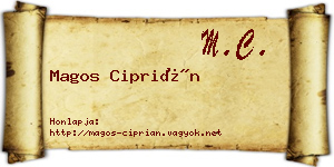 Magos Ciprián névjegykártya